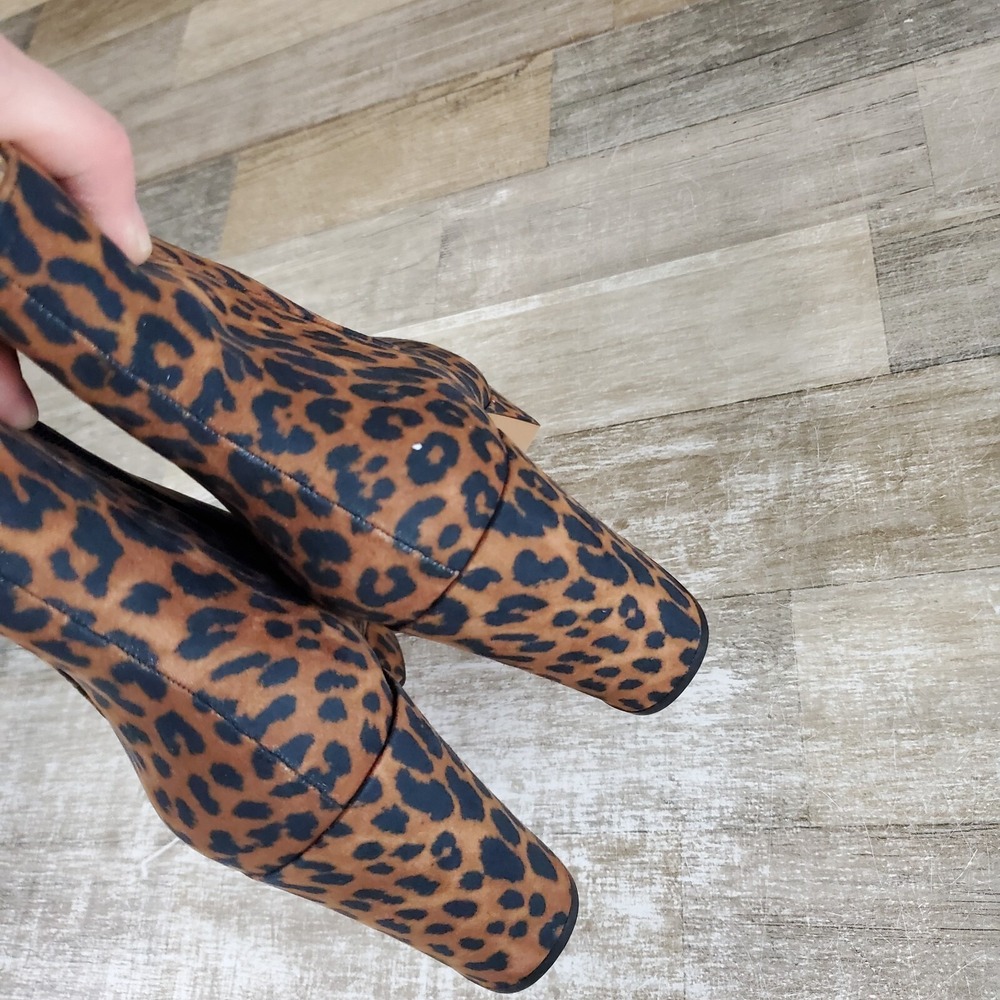 Jessica Simpson Rexura Booties Womens Sz 8.5 M Natural Safari Leopard Leather - Picture 8 of 12